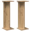 vidaXL Plantenstandaard 2 st Artisanaal eiken 25 x 25,5 x 80,5 cm