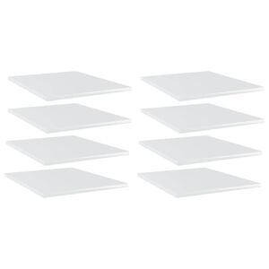 vidaXL Wandschappen 8 st 40x50x1,5 cm bewerkt hout hoogglans wit