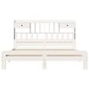 vidaXL Bed met boekenkast zonder matras grenenhout wit 180x200 cm