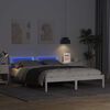 vidaXL Bedframe met hoofdeinde Wit 150 x 200 cm Massief grenenhout