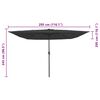 vidaXL Tuinparasol Antraciet en Zwart 295 x 295 x 245 cm