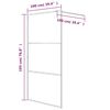 vidaXL Inloopdouchewand 100x195 cm transparant ESG-glas wit