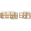 vidaXL Buiten bankenset 6 pcs Wit 59 x 59 x 37 cm Massief Acaciahout
