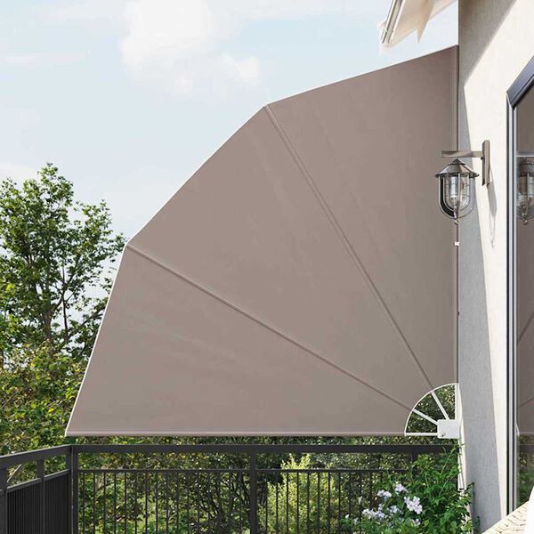 vidaXL Balkon Privacy Scherm Taupe 210 x 210 cm Stof