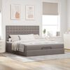 vidaXL Ottoman bed met matras en LED's 180x200cm stof taupe
