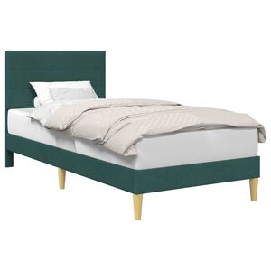 vidaXL Bedframe met hoofdeinde Donkergroen 80 x 200 cm Stof