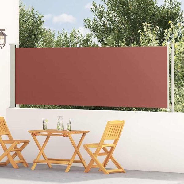 vidaXL Tuinscherm uittrekbaar 117x600 cm bruin