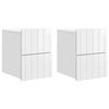vidaXL Wandbeugel Bedkast 2 pcs Hoogglans Wit 33 x 34,5 x 43 cm