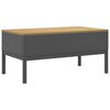 vidaXL Salontafel FLORO 99x55,5x45 cm massief grenenhout grijs