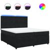 vidaXL Boxspring met matras fluweel zwart 200x200 cm