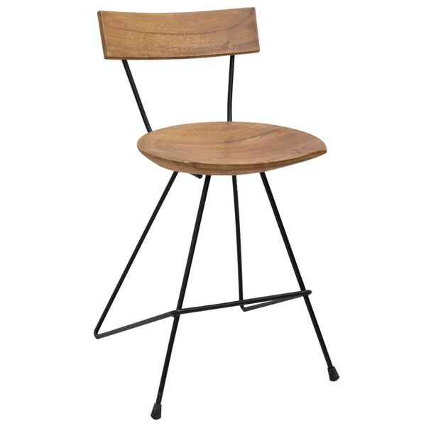 vidaXL Eetkamerstoelen 2 st massief teakhout