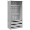 vidaXL Kledingkast 100x50x200 cm bewerkt hout grijs sonoma eikenkleur