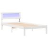 vidaXL Bedframe met hoofdeinde Wit 90 x 190 cm Massief grenenhout