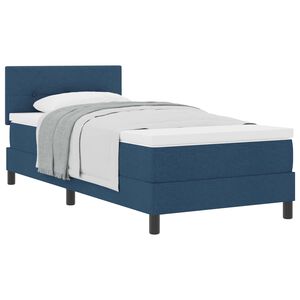 vidaXL Boxspringbed met kussen met hoofdeinde Blauw 80 x 200 cm Stof