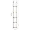 vidaXL Ladder met 5 sporten 210 cm massief grenenhout