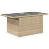 vidaXL 9-delige Loungeset met kussens poly rattan beige