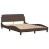 vidaXL Bedframe zonder matras "Zadar" kunstleer bruin 120x200 cm