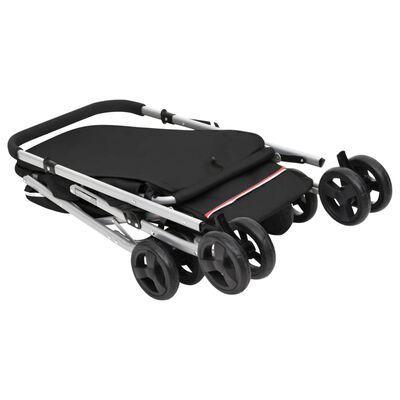vidaXL Hondenwagen inklapbaar 100x49x96 cm linnenstof zwart