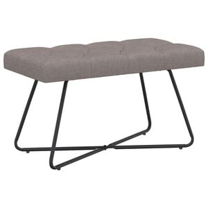 vidaXL Bank met knoopverstelling Taupe 80 x 40 x 46 cm Stof