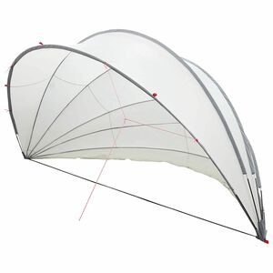 vidaXL Pooldome Grijs en Oranje 592 x 590 x 275 cm
