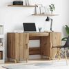 vidaXL Bureau met plank Artisan Eiken 140 x 50 x 75 cm Bewerkt hout