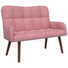 vidaXL 2-Zits Sofa Roze 115 x 61 x 87 cm fluweel