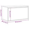 vidaXL Halbankje 80x40x45 cm bewerkt hout oud houtkleurig
