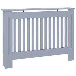 vidaXL Radiatorombouw 112x19x81,5 cm bewerkt hout grijs