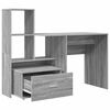 vidaXL Bureau met lade Grijs Sonoma 131,5 x 50 x 106,5 cm Bewerkt hout