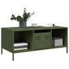 vidaXL Salontafel 101,5x50x43,5 cm koudgewalst staal olijfgroen