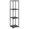 vidaXL Opbergrek 30x30x120 cm poly rattan zwart