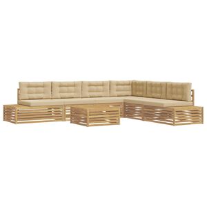 vidaXL 8 st Buiten bankenset Polyester Wit