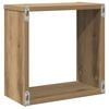 vidaXL Wandschappen kubus 2st 30x15x30cm bewerkt hout artisanaal eiken