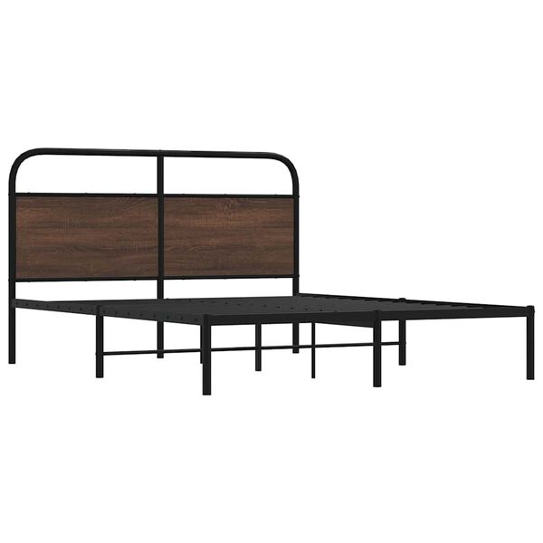 vidaXL Bedframe zonder matras bewerkt hout bruin eikenkleur 150x200 cm