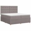 vidaXL Boxspringbed met matras met hoofdeinde Taupe 160 x 200 cm Stof