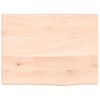 vidaXL Wastafelblad 40x30x2 cm onbehandeld massief hout