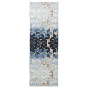 vidaXL Vloerkleedloper LESAKA zilver 80 x 200 cm Diamantvelours