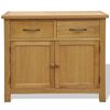 vidaXL Dressoir 90x33,5x83 cm massief eikenhout