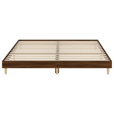 vidaXL Bedframe zonder matras bewerkt hout bruin eikenkleur 140x200 cm