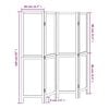 vidaXL Kamerscherm met 4 panelen massief paulowniahout wit