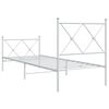 vidaXL Bedframe met hoofd- en voeteneinde metaal wit 80x200 cm