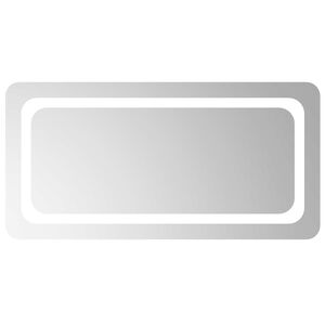 vidaXL LED Badkamer Spiegel Transparant 80 x 40 cm gehard glas