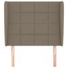 vidaXL Hoofdbord met randen 103x23x118/128 cm stof taupe