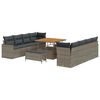 vidaXL Tuinbankenset 11 pcs Grijs poly rattan