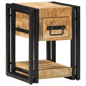 vidaXL Nachtkastje met lade Bruin 30 x 30 x 40 cm Massief Mango Hout