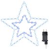 vidaXL Kerstster met 72 LED Koud Wit 51,5 x 50 x 0,65 cm IJzer