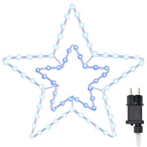 vidaXL Kerstster met 72 LED Koud Wit 51,5 x 50 x 0,65 cm IJzer