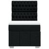 vidaXL Boxspring met matras stof zwart 100x200 cm