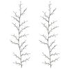 vidaXL LED-wilgenrank kerstdecoratie 2 st Zwart 180 cm Staal 192 LED's