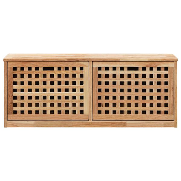 vidaXL Schoenenopbergbank 94x20x38 cm massief walnotenhout